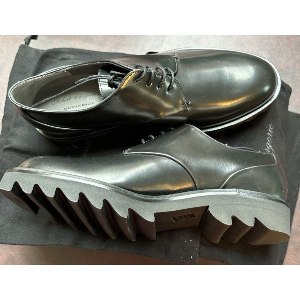 Robert Clergerie Paris Men’s Leather Lace Up Oxford Modern Sole New Size 8.5